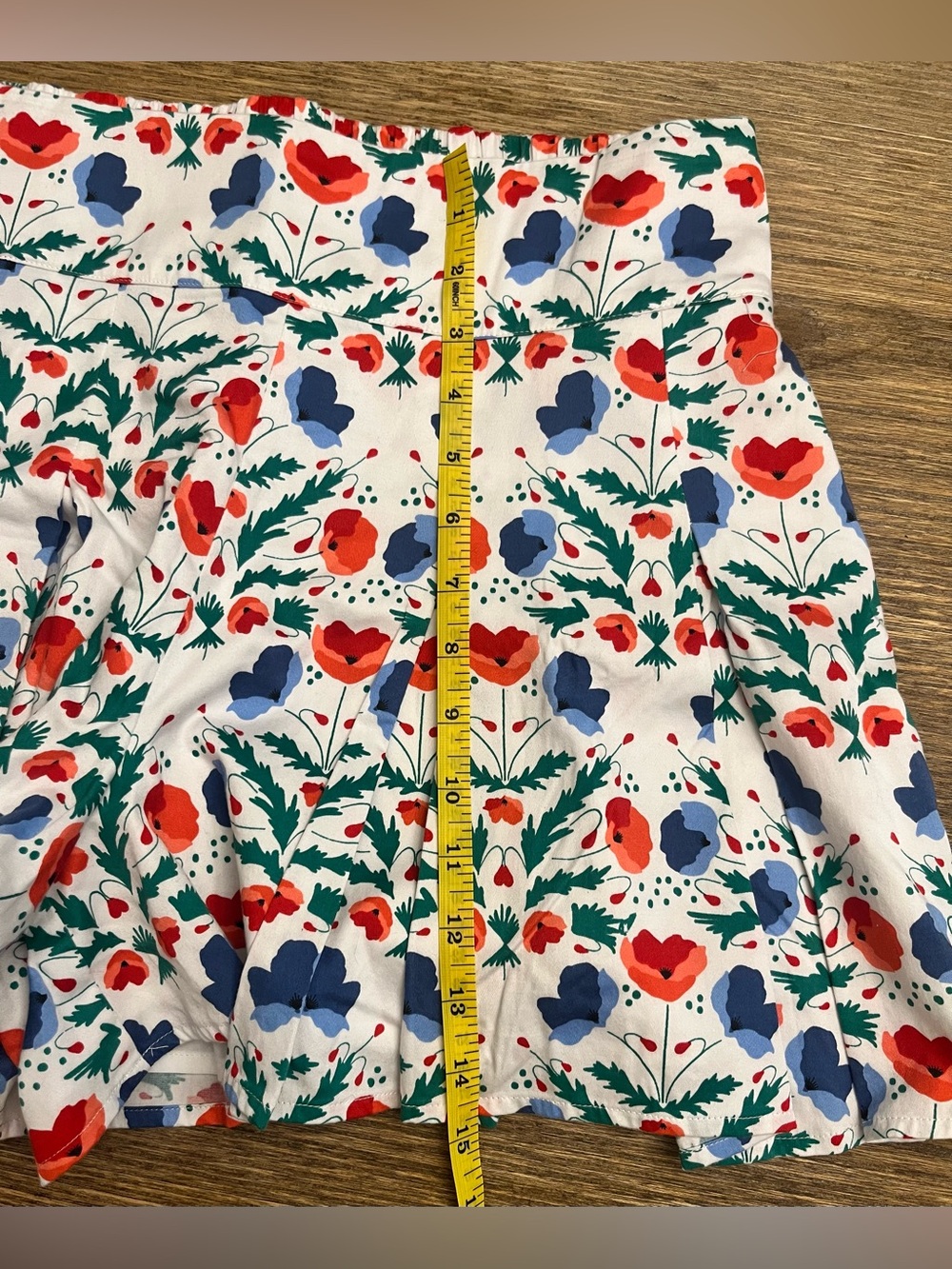 Emily McCarthy Women's Floral Pleated Lined High Rise Pull-On Skort S - Picture 7 of 9